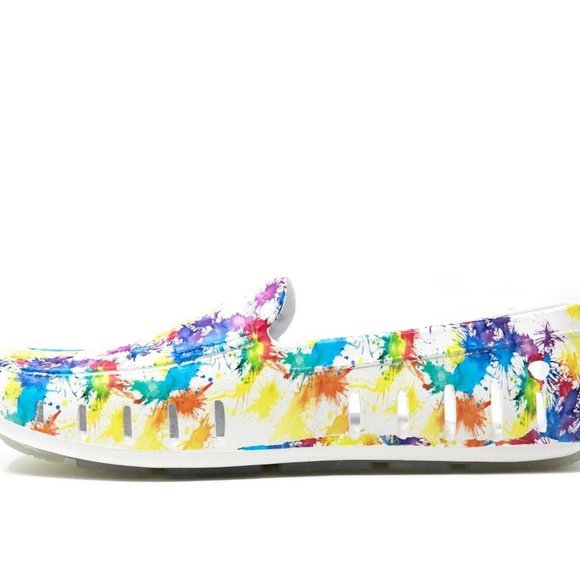 Men's FLOAFERS Country Club Driver Waterproof Loafers - Paint Splatter (12) - Picture 5 of 5